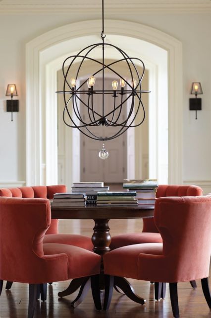 Lustre para sala de jantar: grande preto
