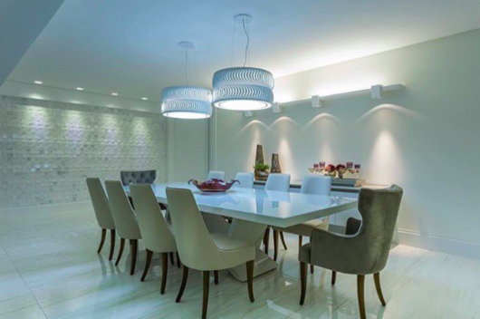 Lustre para sala de jantar: grande branco