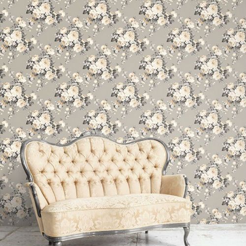 Papel de parede para sala: retrô floral
