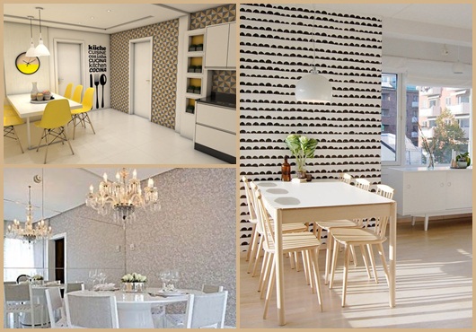 Papel de parede para sala de jantar: inspirações