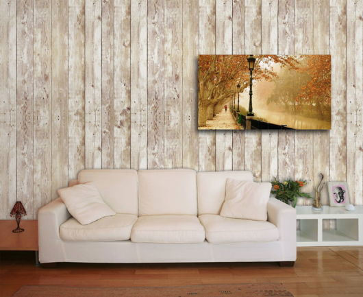 Papel de parede para sala: amadeirado claro