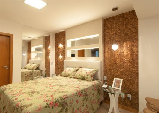 quarto com parede de gesso