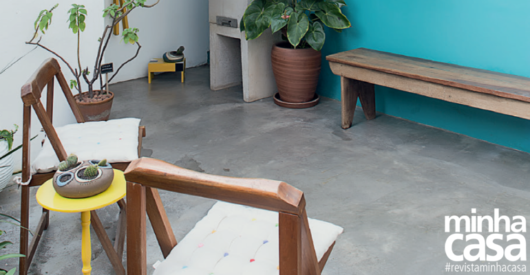 Piso de cimento queimado para quintais e varandas