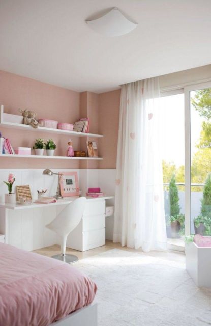 Prateleiras para quarto feminino rosa