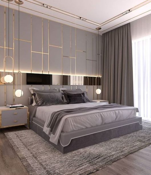 quarto de casal planejado de luxo