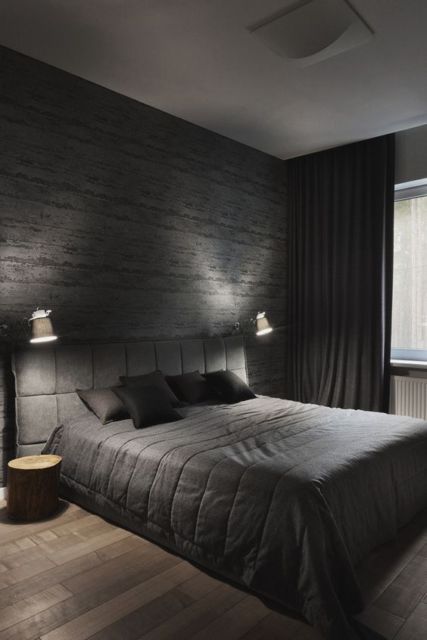Quarto de casal planejado preto