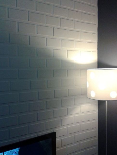 parede de tijolinho para quarto de casal planejado