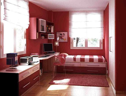 Quarto pequeno para meninas e mulheres