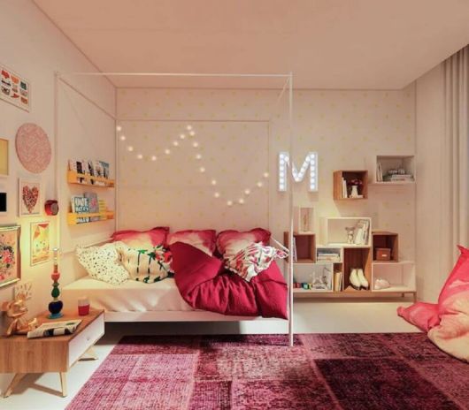 Quarto para meninas e mulheres rosa