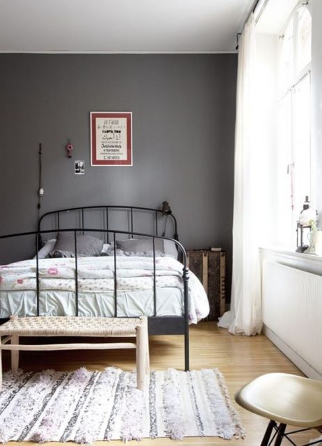 Quarto para meninas e mulheres cinza