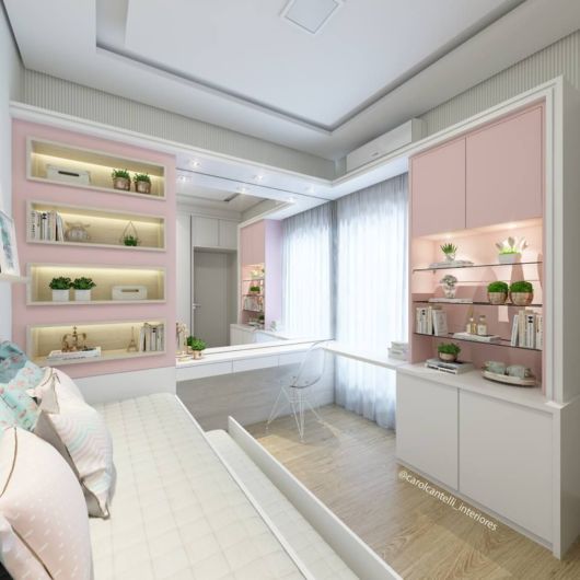 Quarto para meninas e mulheres planejado