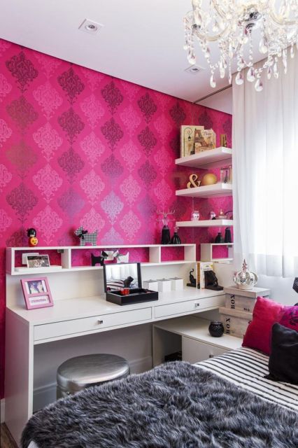Quarto para meninas e mulheres rosa