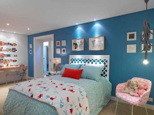 Quarto para meninas e mulheres azul