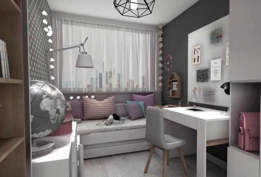 Quarto para meninas e mulheres planejado