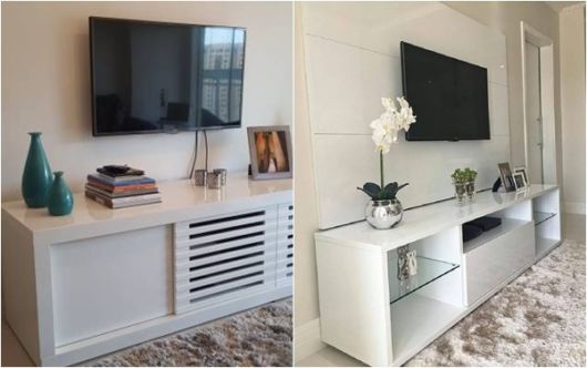 rack para sala pequena branco