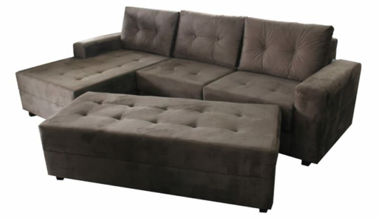 Sofá com puff e chaise