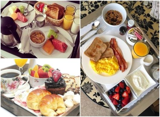 inspirações café da manhã na cama