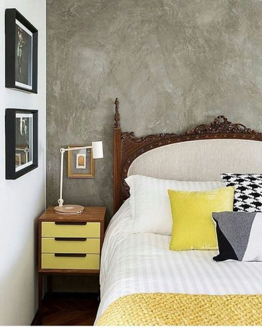 quarto com cama vintage