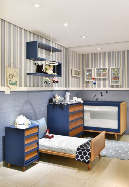 quarto de bebê azul