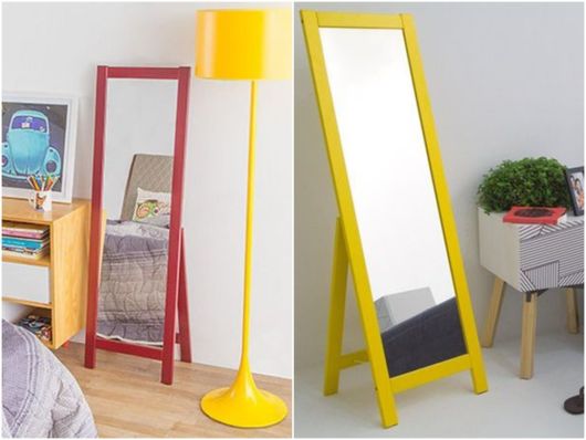 espelho de chão retrô