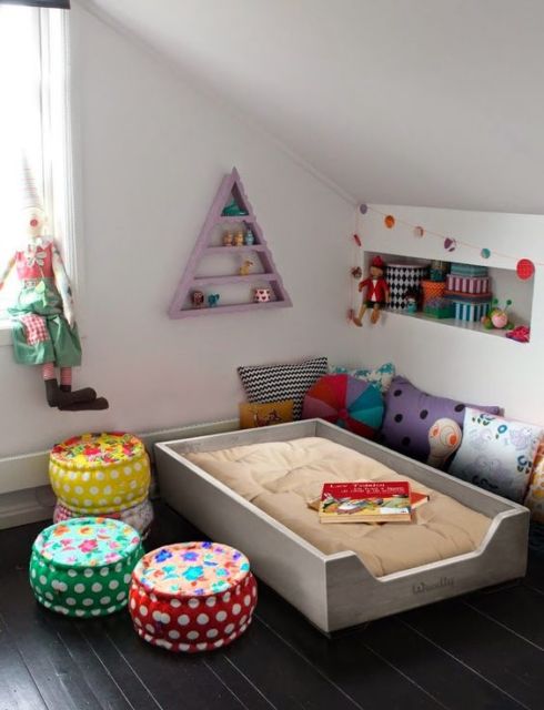 quarto infantil com cama baixa