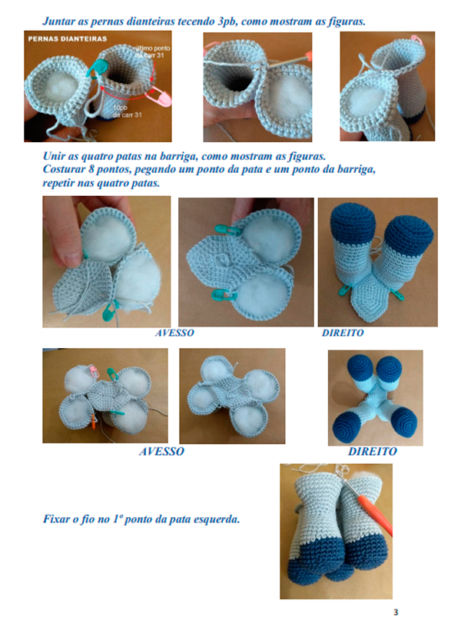receita amigurumi de unicórnio