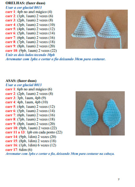 receita amigurumi de unicórnio