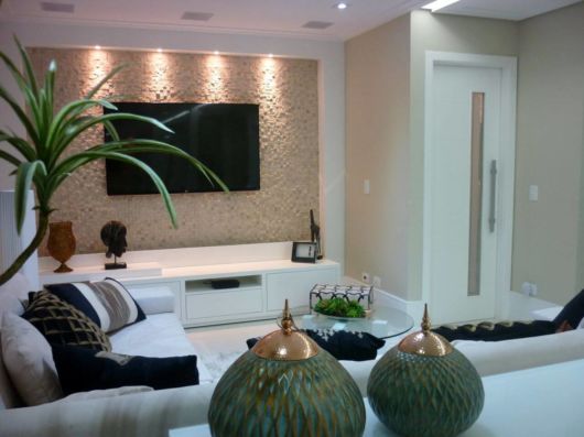 Revestimento 3D na sala