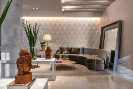 Revestimento 3D na sala