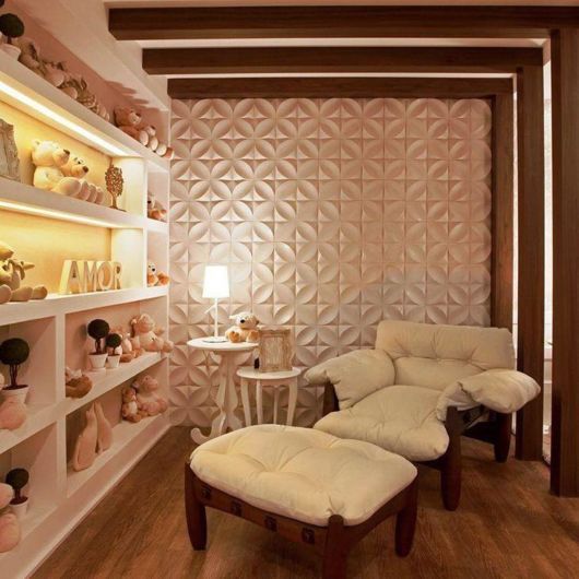 Revestimento 3D no quarto infantil