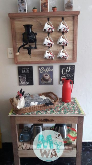 Cantinho do café rústico