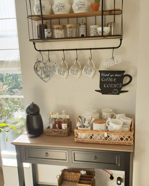 Cantinho do café rústico