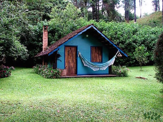 Casas de campo: casa simples azul