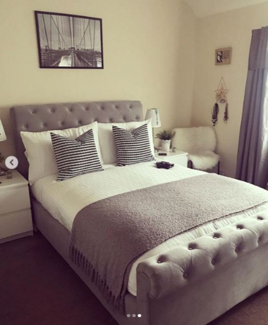 Decoração de quarto de casal cinza