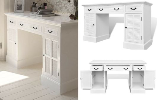 Escrivaninha para quarto branca vintage