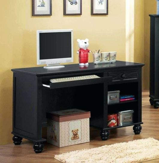 Escrivaninha para quarto preta simples