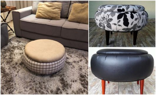 Puff de pneu artesanal