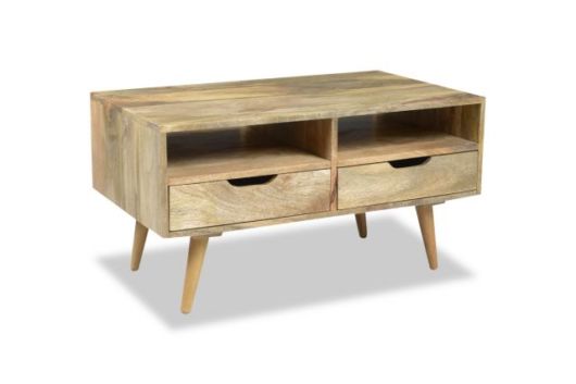 Rack retrô pequeno de madeira