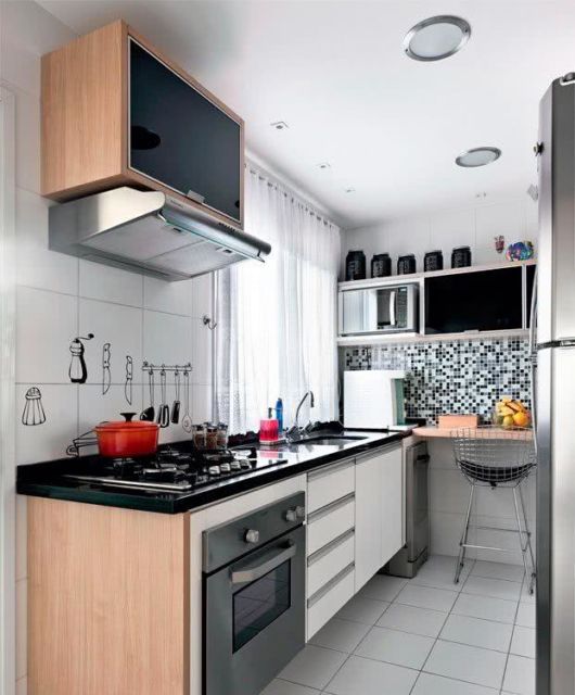 Cozinha pequena – 70 ideias para decorar e otimizar todo o espaço!