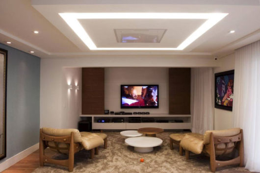 Rebaixamento de gesso para sala