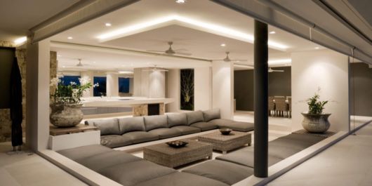 Rebaixamento de gesso para sala