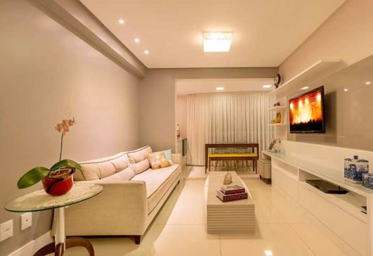 Rebaixamento de gesso para sala