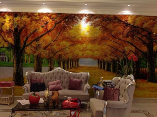 Porcelanato líquido 3D na sala