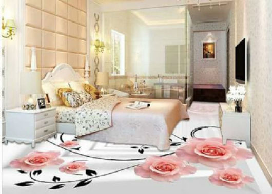 Porcelanato líquido 3D no quarto