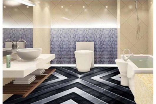 Porcelanato líquido 3D na banheiro