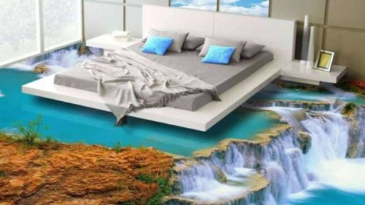 Porcelanato líquido 3D no quarto