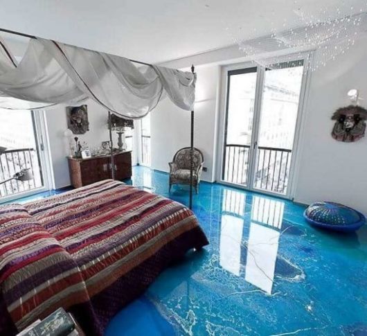 Porcelanato líquido 3D no quarto