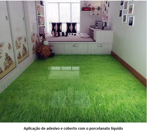 Porcelanato líquido 3D no quarto