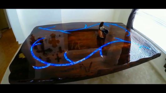 Porcelanato líquido 3D nos móveis