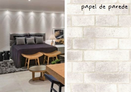 Tijolo branco no quarto